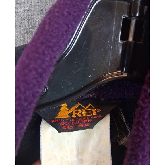 Vintage REI Adult Jacket L Purple Fleece Full Zip USA Made 90s Retro Polartec - Picture 4 of 8